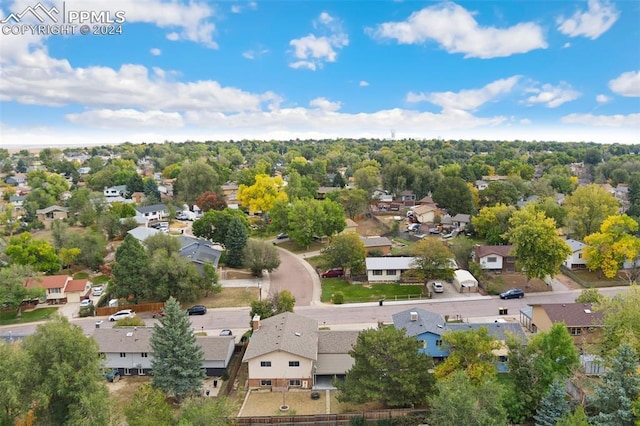 drone / aerial view featuring a residential view