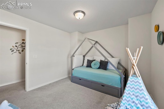 view of carpeted bedroom