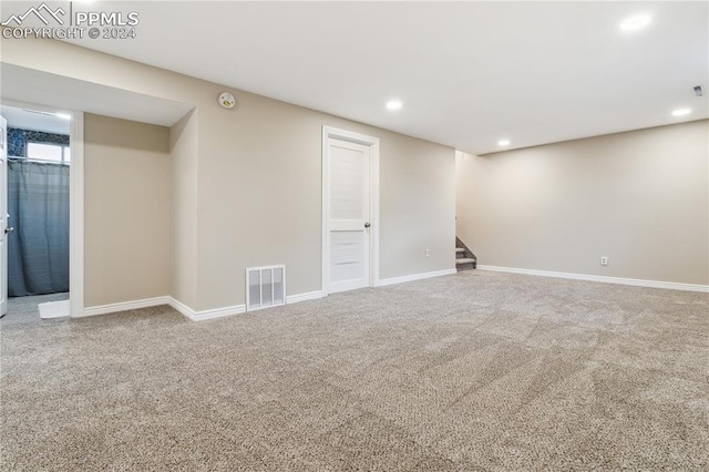 view of carpeted empty room