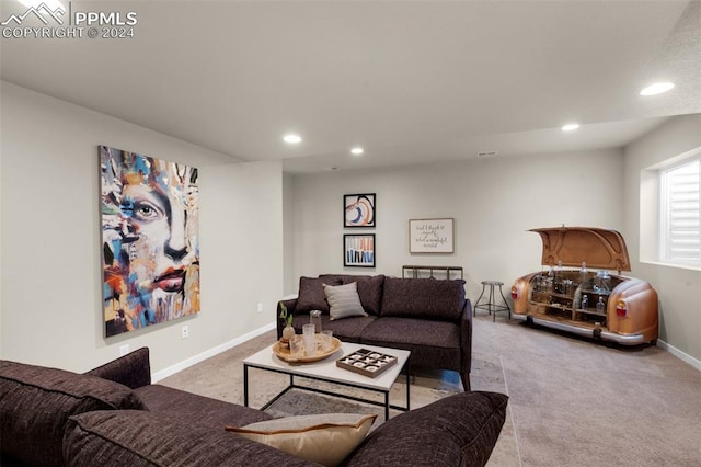 view of carpeted living room