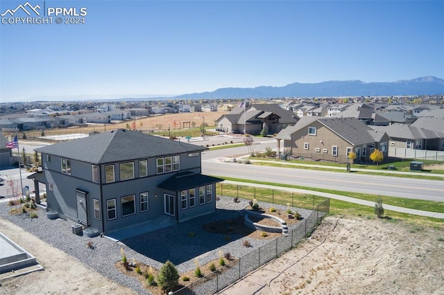 exterior space with a mountain view