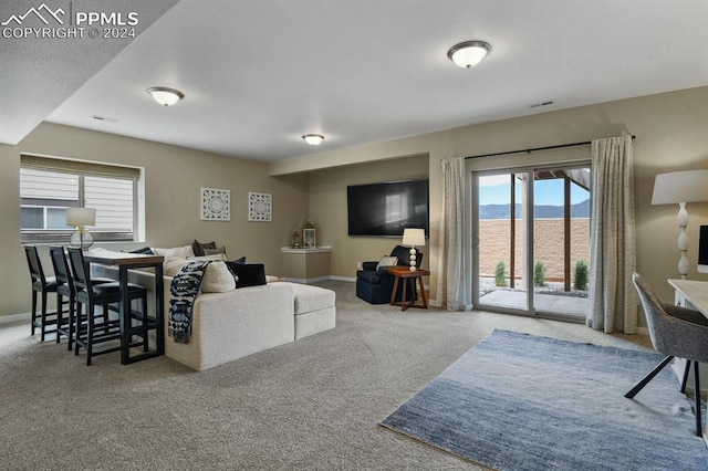 view of carpeted living room