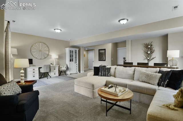 view of carpeted living room