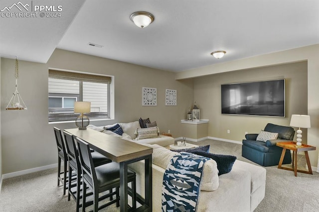 view of carpeted living room