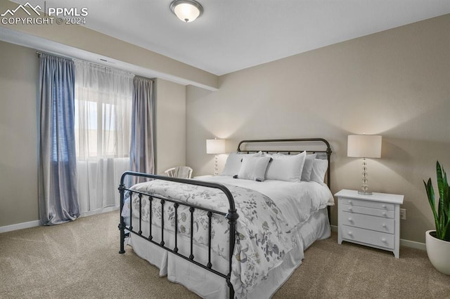 view of carpeted bedroom