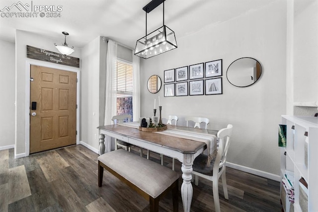 7375 Sandy Springs Pt, Fountain, CO 80817 - dining room with baseboards and wood finished floors