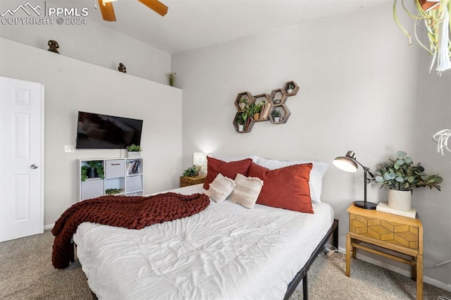 7375 Sandy Springs Pt, Fountain, CO 80817 - carpeted bedroom featuring ceiling fan