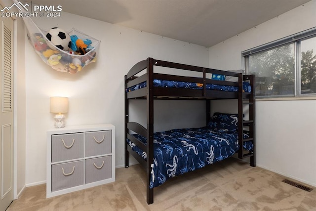 view of carpeted bedroom