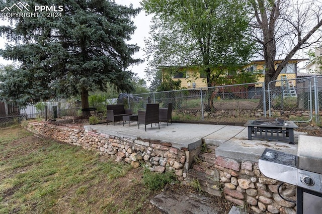 view of yard featuring a patio area