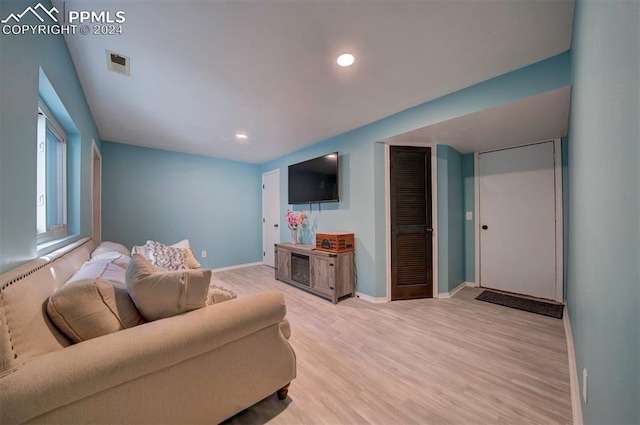 living room featuring hardwood / wood-style flooring