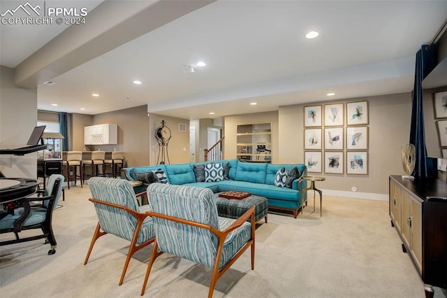 view of carpeted living room