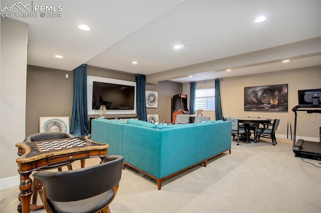 view of carpeted living room