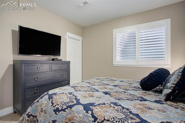 view of carpeted bedroom