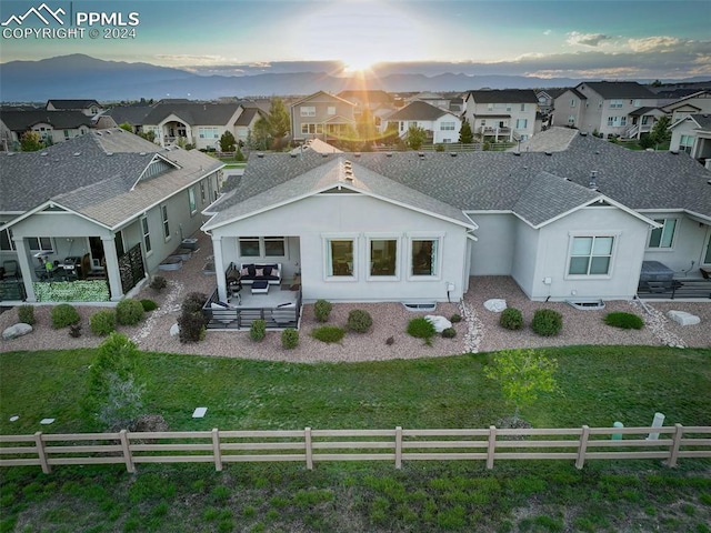 exterior space with a yard and a patio