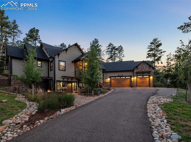 craftsman-style home featuring a garage