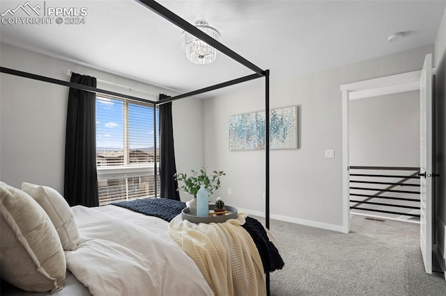 view of carpeted bedroom