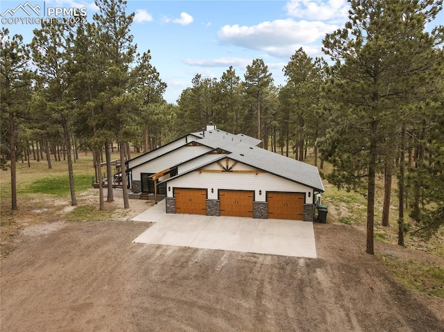 craftsman-style home with a garage