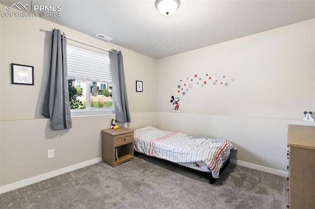 view of carpeted bedroom