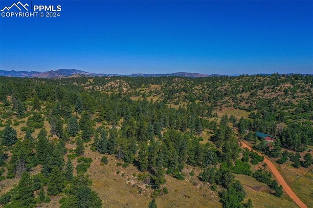 aerial view featuring a mountain view