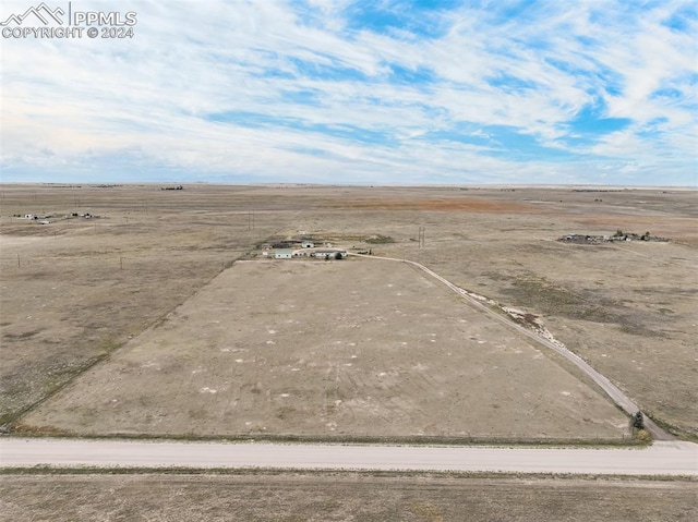 bird's eye view with a rural view