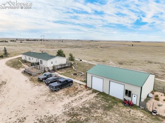 drone / aerial view with a rural view