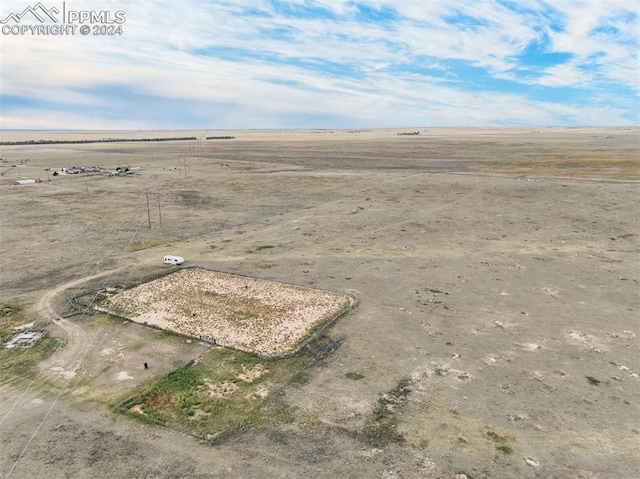 drone / aerial view with a rural view