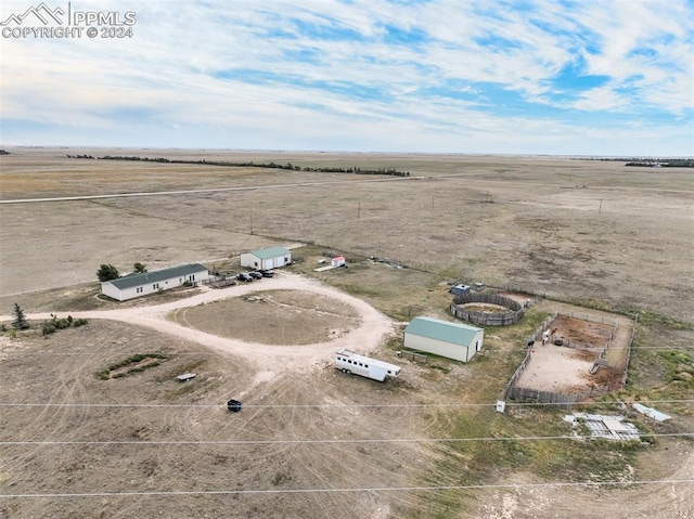 drone / aerial view featuring a rural view