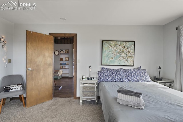 view of carpeted bedroom