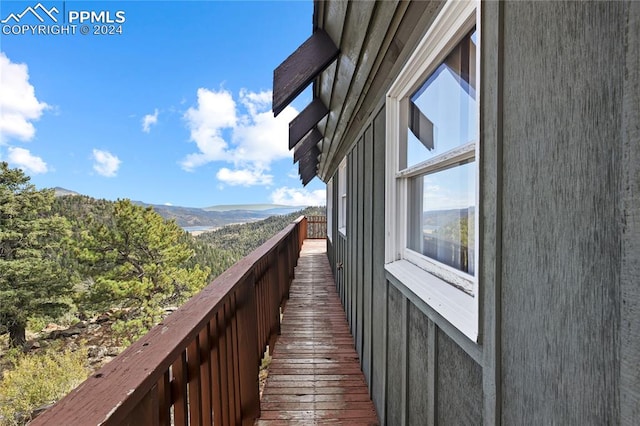 exterior space with a mountain view