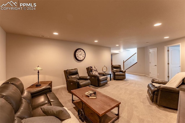 view of carpeted living room