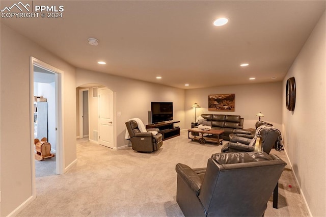 view of carpeted living room