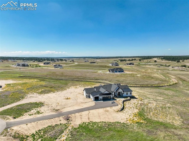 bird's eye view featuring a rural view