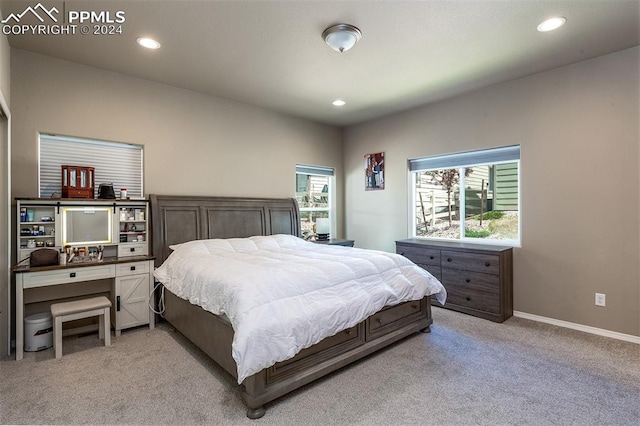 view of carpeted bedroom