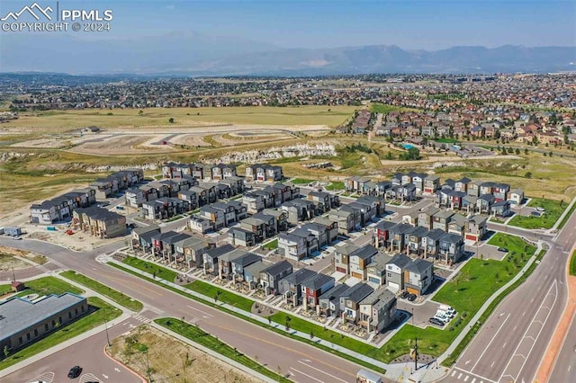 aerial view featuring a mountain view