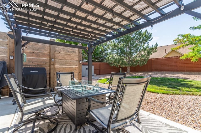 view of patio / terrace with a pergola