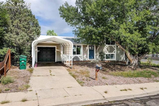 view of front of home featuring a garage