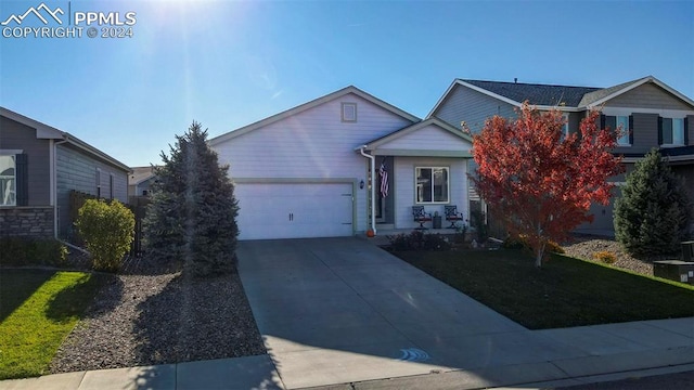 view of front of house featuring a garage