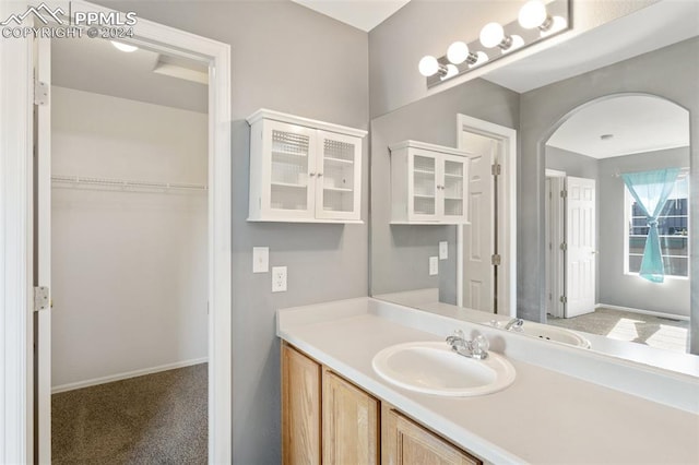 bathroom featuring vanity