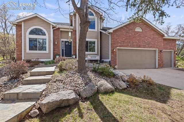 view of front of house featuring a garage