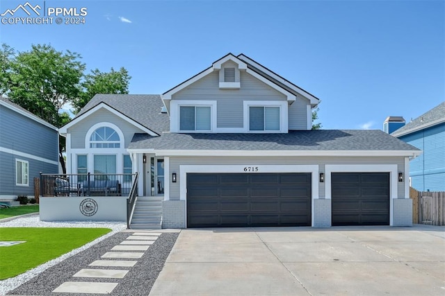 view of front of home featuring a garage