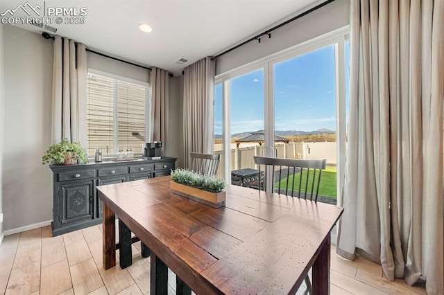 view of dining room