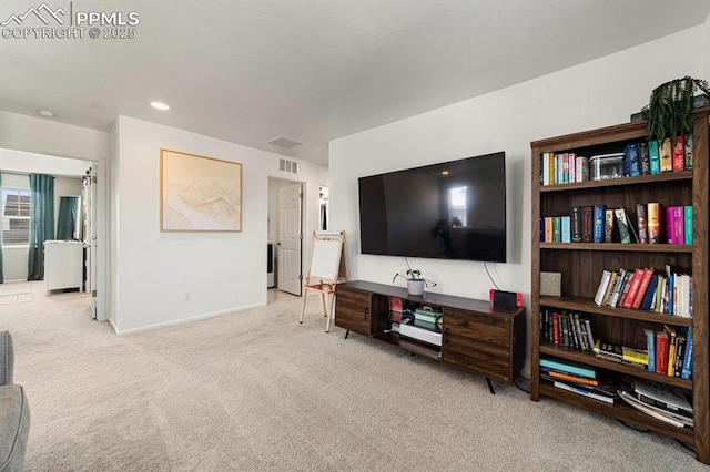 view of carpeted living room