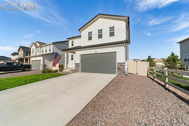 view of front of home featuring a garage