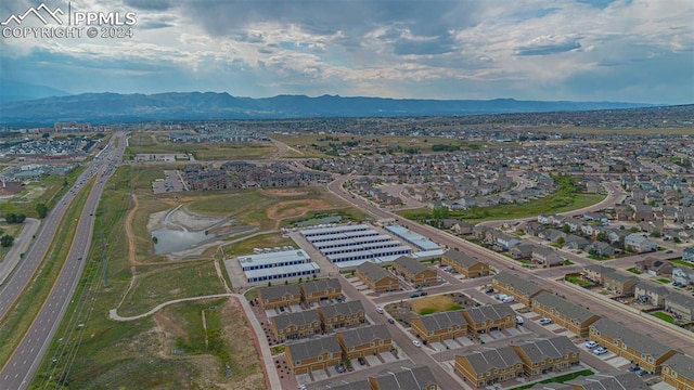 aerial view featuring a mountain view