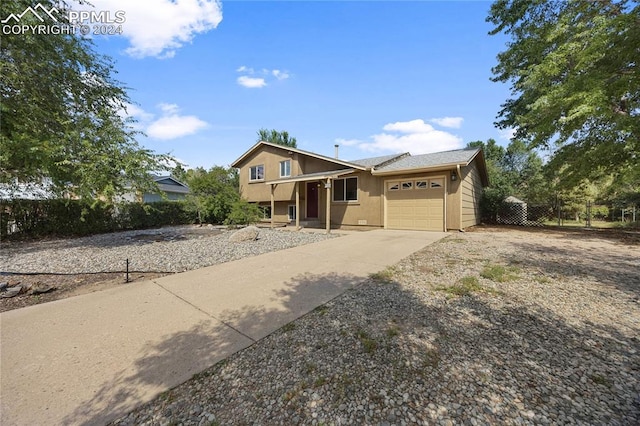 view of front of home featuring a garage