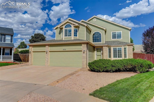 view of front of house featuring a garage