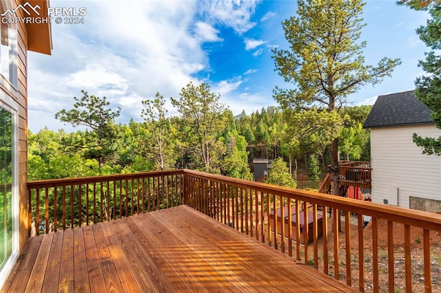 view of wooden deck