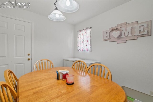 view of dining area