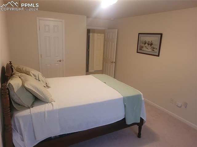 view of carpeted bedroom