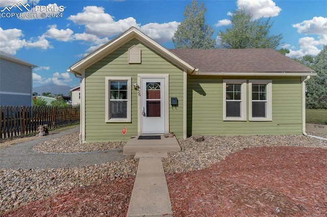 view of bungalow-style home